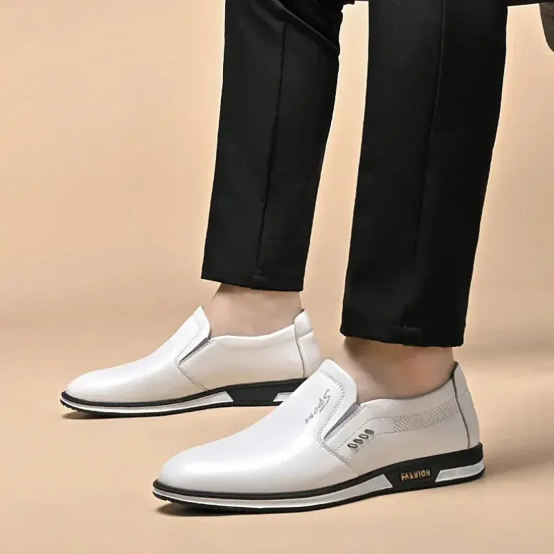 Brand Leather Shoes for Men Designer Loafers High Quality Adult Moccasins Men Driving Shoes Male Footwear Men's Formal Shoes HouPuZhou Shoe Store