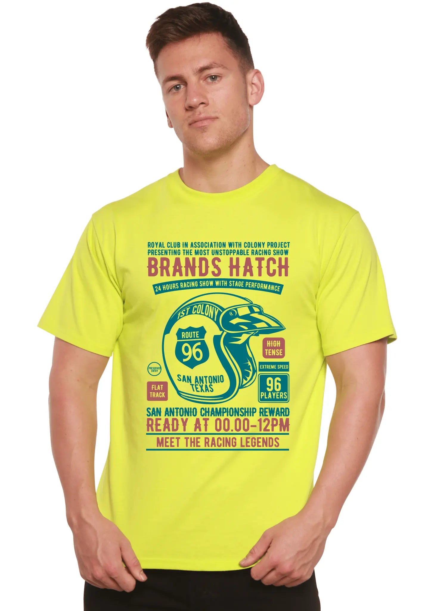 Brands Hatch Men's Bamboo Viscose/Organic Cotton Short Sleeve Graphic T-Shirt - Blade & Thread