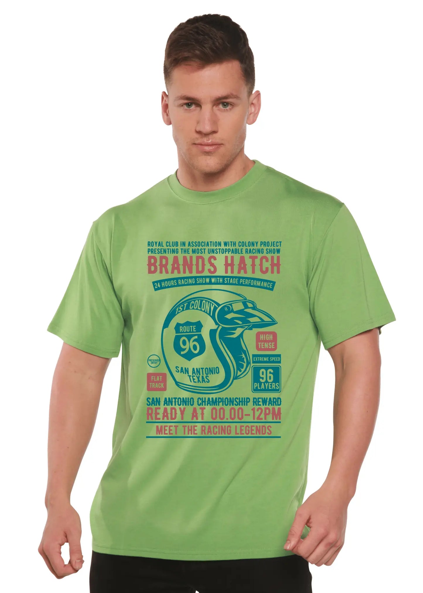 Brands Hatch Men's Bamboo Viscose/Organic Cotton Short Sleeve Graphic T-Shirt - Blade & Thread