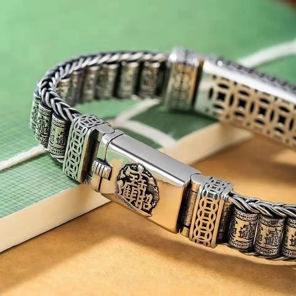 Brave troops silver rotating bead bracelet nowadaysfashion