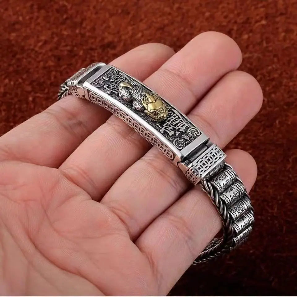 Brave troops silver rotating bead bracelet nowadaysfashion