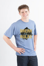 Break the Rules Men's Bamboo Viscose/Organic Cotton Short Sleeve Graphic T-Shirt Spun Bamboo