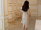 Brief Style Slash-neck Sleeveless Office Ladies Dress Elegant Midi Pencil Dresses nowadaysfashion