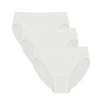 Women's Bamboo/Cotton High Leg Brief Style Underwear Natural Color - 3-pack Spun Bamboo