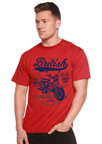 British Motorcycle Men's Bamboo Viscose/Organic Cotton Short Sleeve Graphic T-Shirt Spun Bamboo