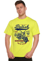 British Motorcycle Men's Bamboo Viscose/Organic Cotton Short Sleeve Graphic T-Shirt Spun Bamboo