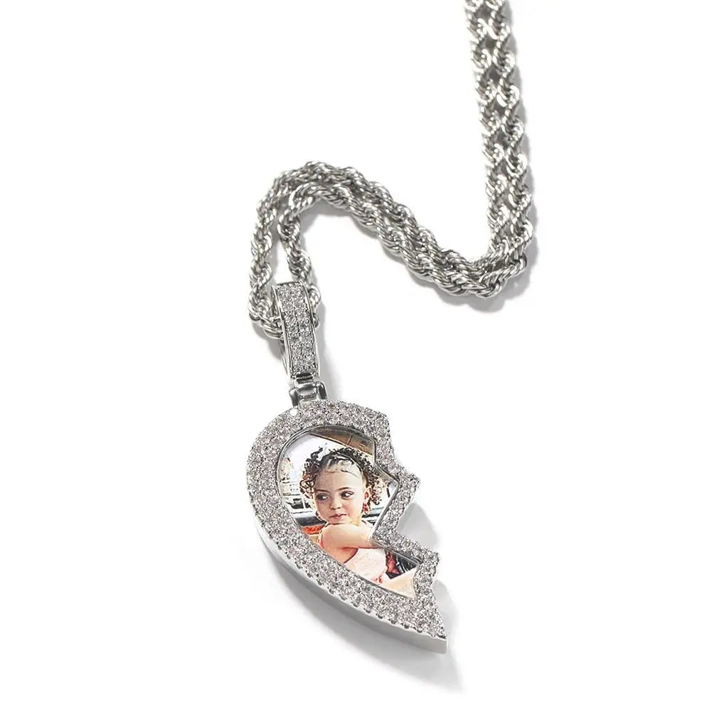 Broken Heart Photo 2 Pictures Pendant - Blade & Thread