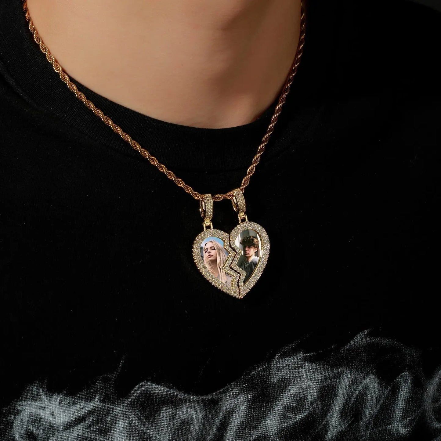 Broken Heart Photo 2 Pictures Pendant - Blade & Thread