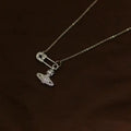 Brooch pearl necklace women's paper clip necklace nowadaysfashion