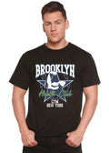Brooklyn Health Club Men's Bamboo Viscose/Organic Cotton Short Sleeve Graphic T-Shirt Spun Bamboo