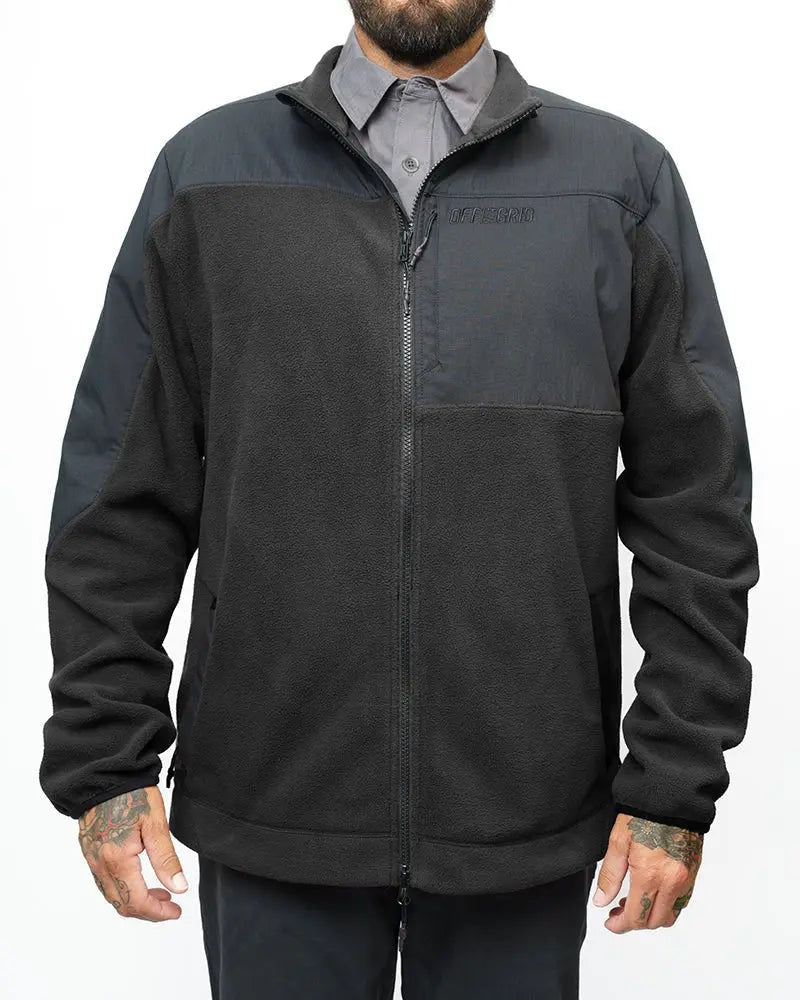 Bruin Fleece Zip Up - Black - Blade & Thread