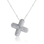 Bubble Initial Necklace 14k Gold Plated Cubic Zirconia nowadaysfashion