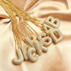 Bubble Initial Necklace 14k Gold Plated Cubic Zirconia nowadaysfashion