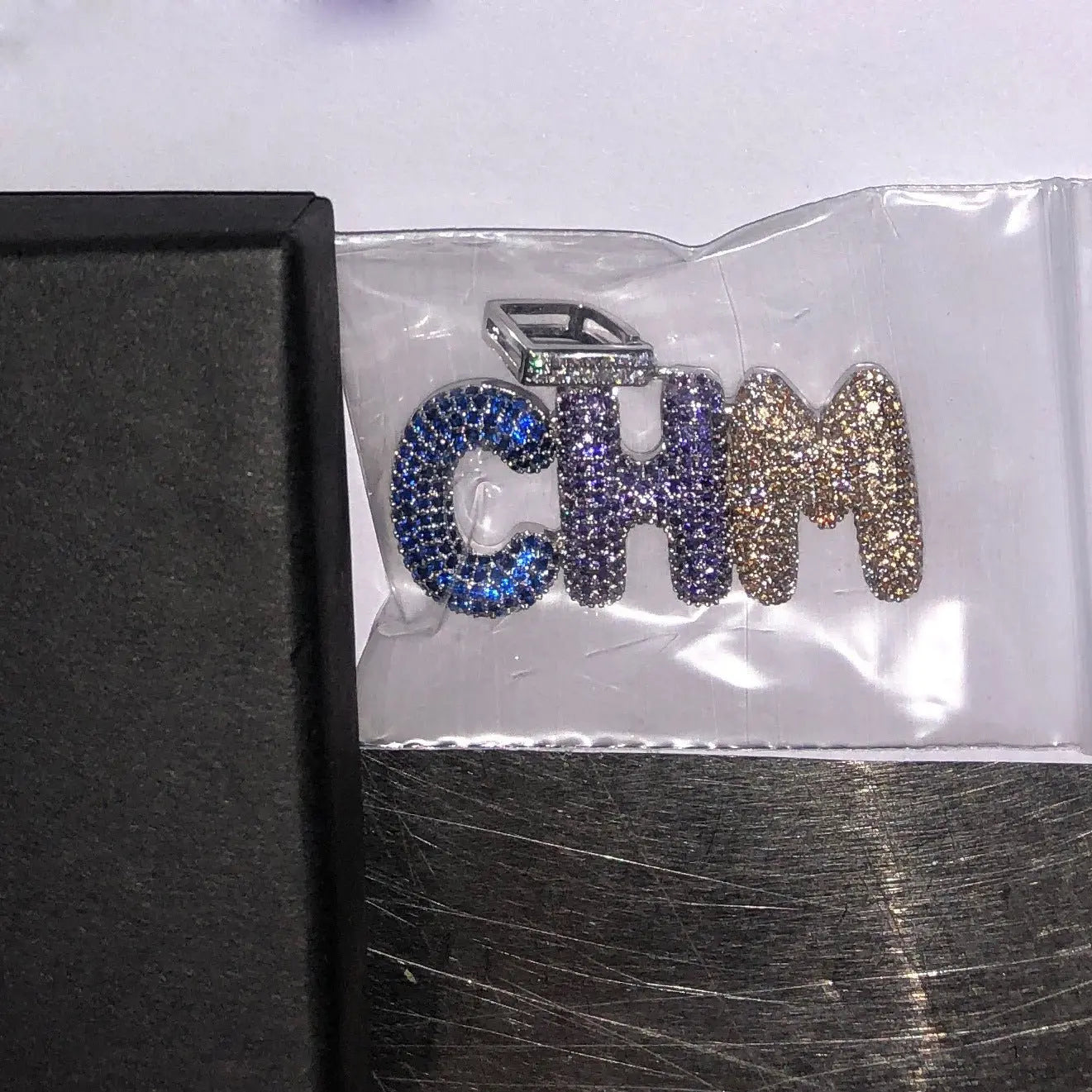 bubble letter name necklace custom diamond pendant nowadaysfashion
