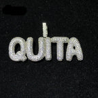 bubble letter name necklace custom diamond pendant nowadaysfashion