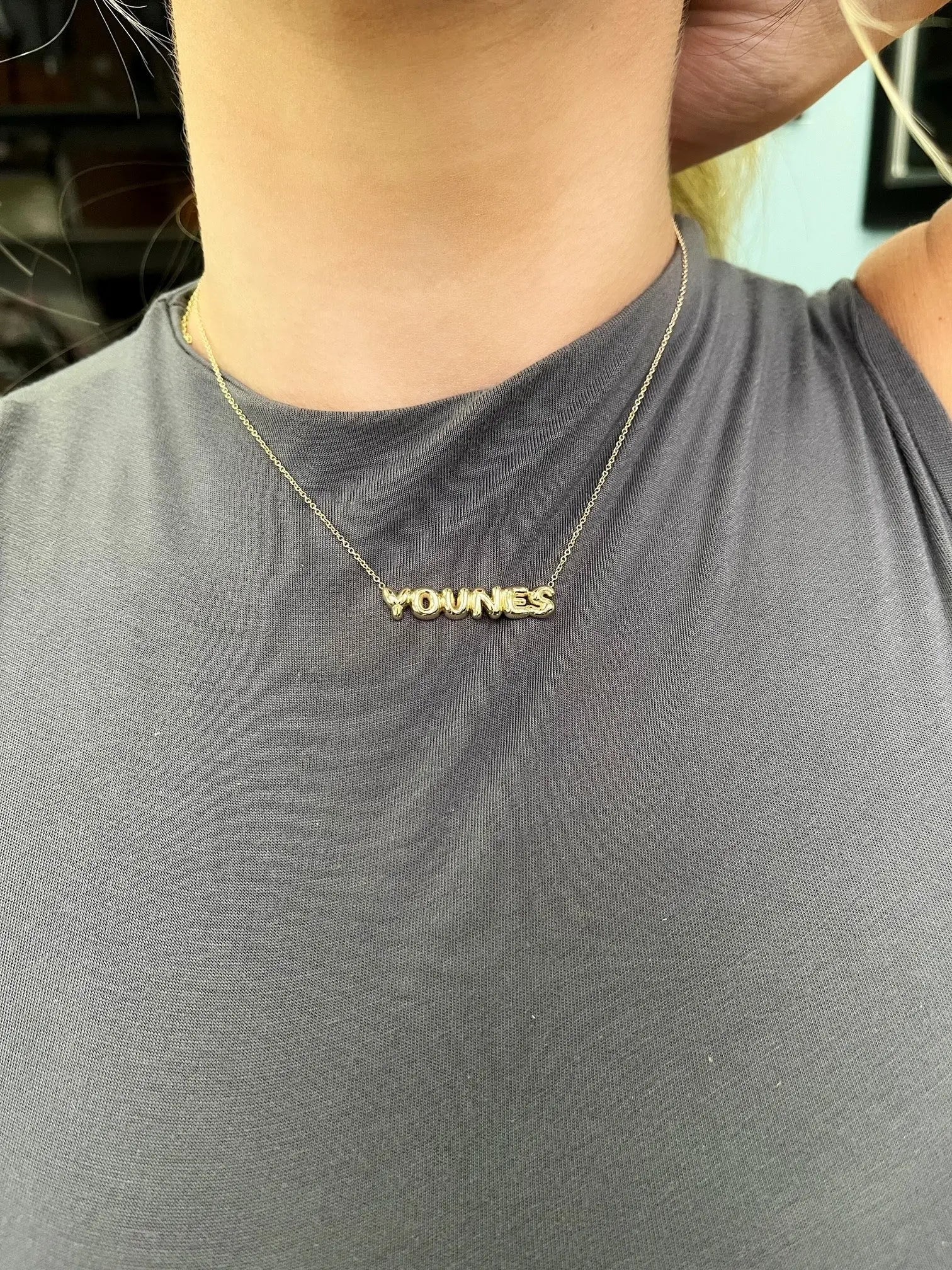bubble letter name necklace nowadaysfashion