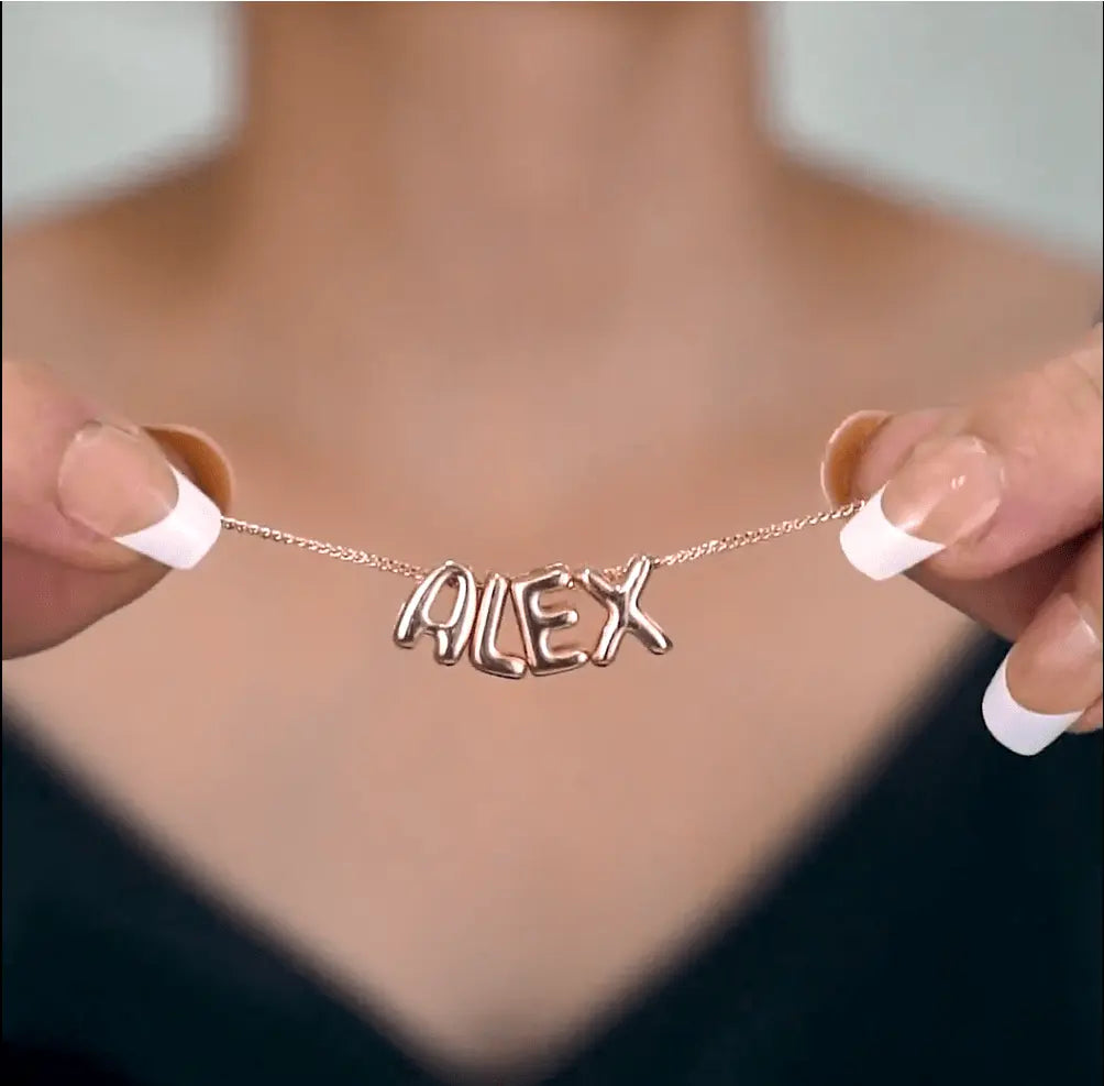 bubble letter necklace - Blade & Thread