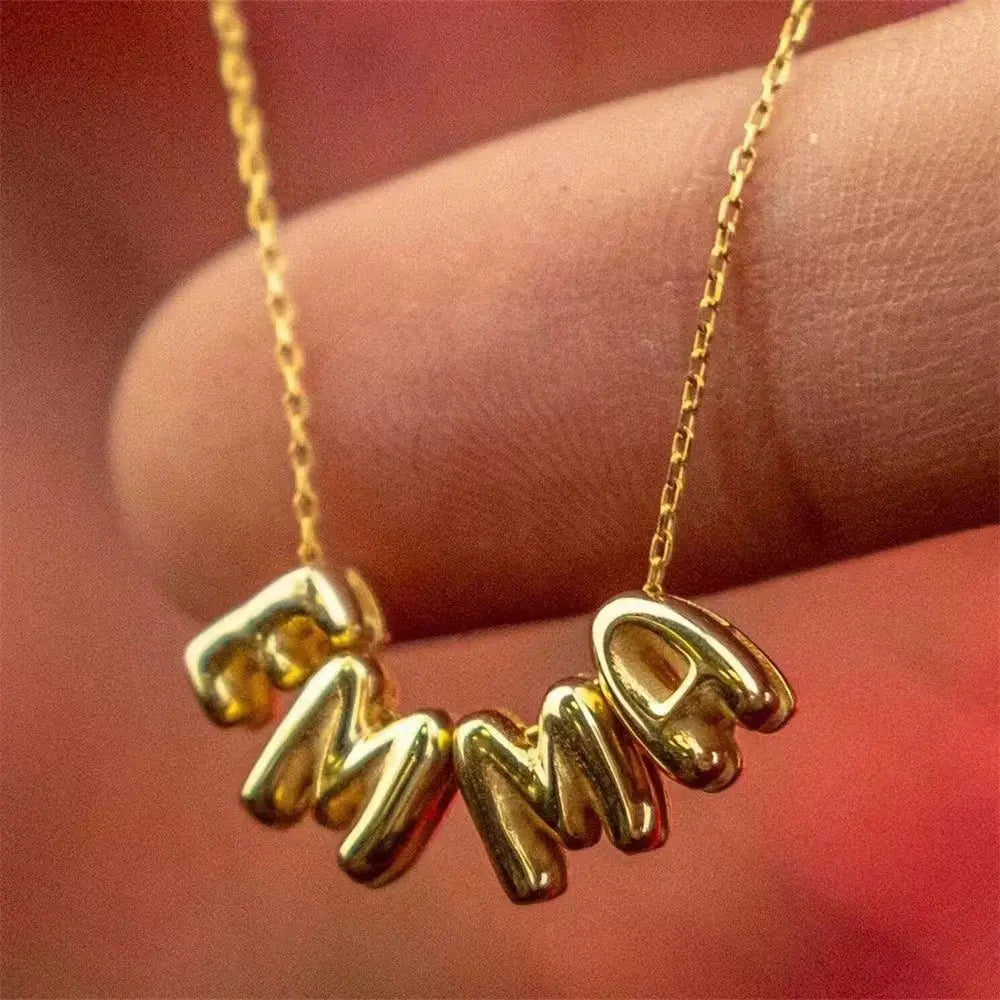 bubble letter necklace - Blade & Thread