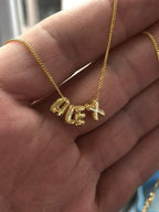 bubble letter necklace nowadaysfashion