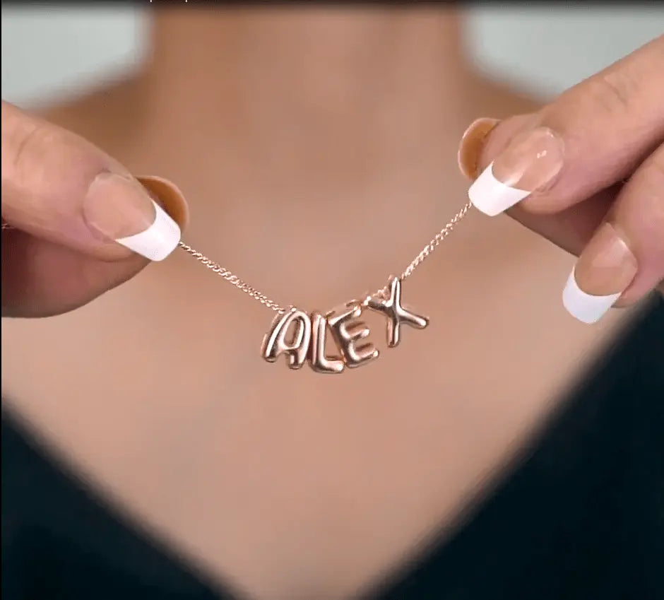 bubble letter necklace nowadaysfashion