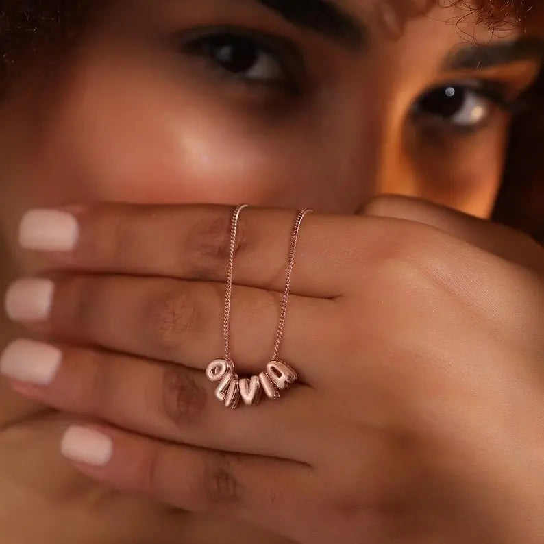 bubble name necklace nowadaysfashion