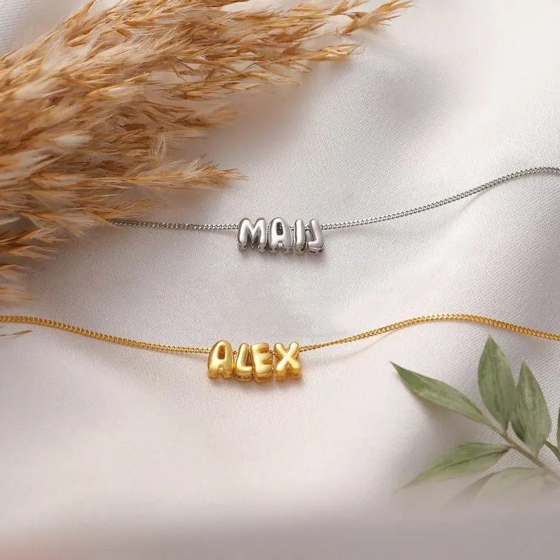 bubble name necklace - Blade & Thread