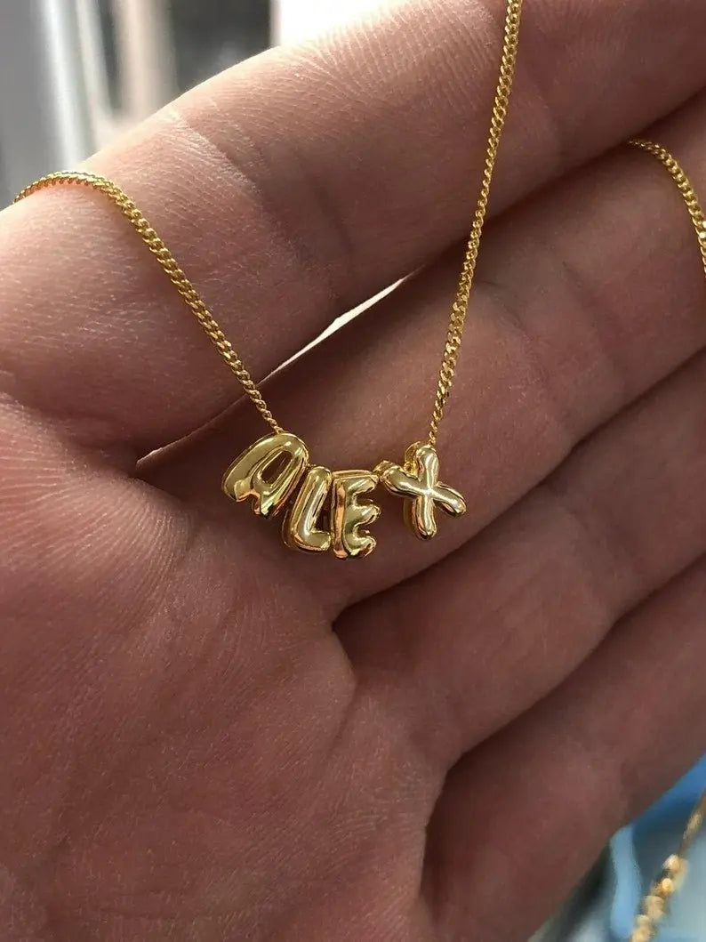 bubble name necklace - Blade & Thread