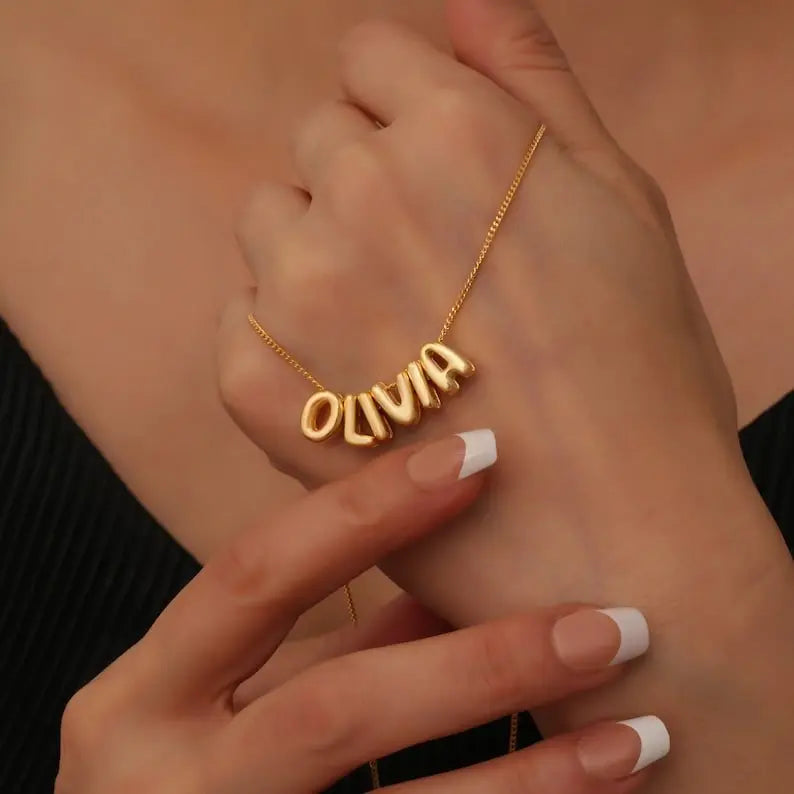bubble name necklace - Blade & Thread