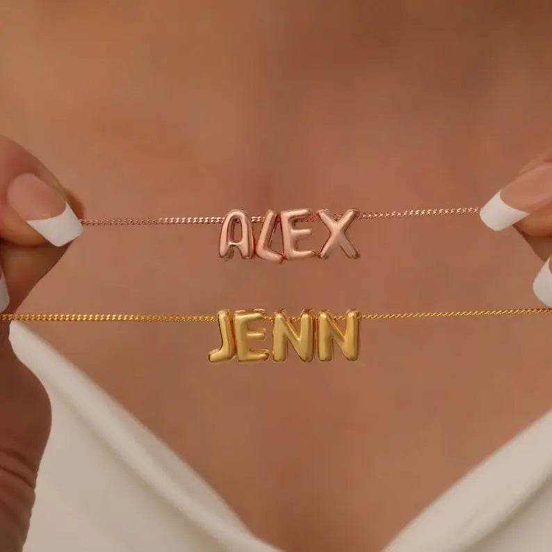 bubble name necklace nowadaysfashion