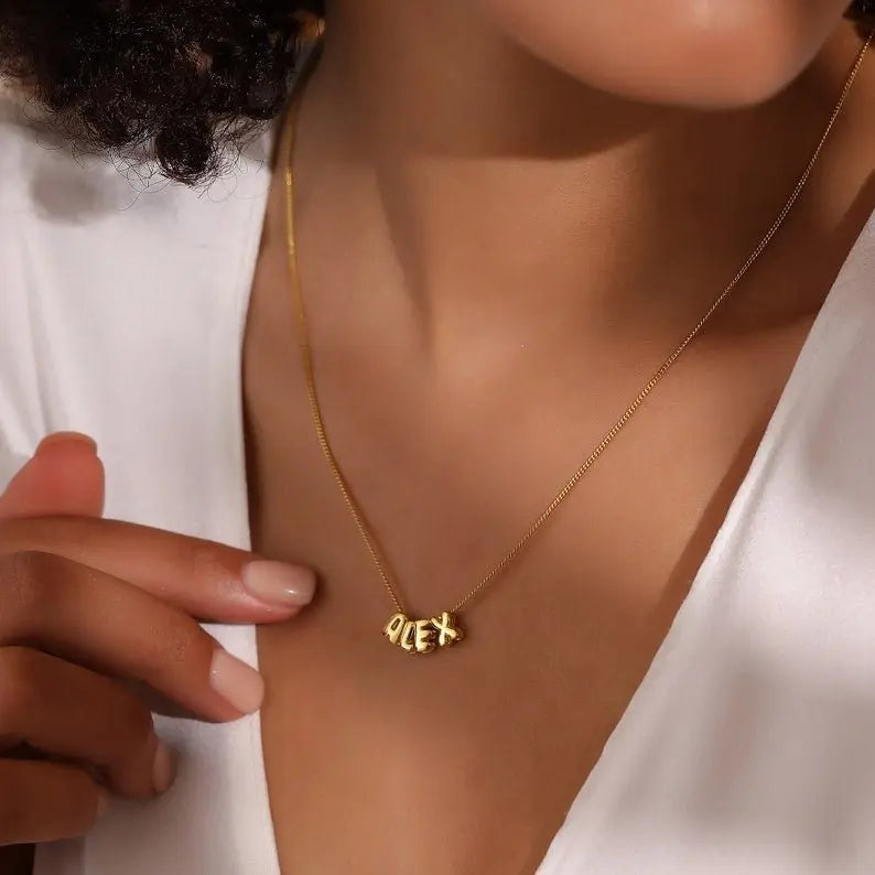 bubble name necklace nowadaysfashion