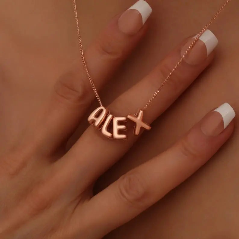 bubble name necklace - Blade & Thread