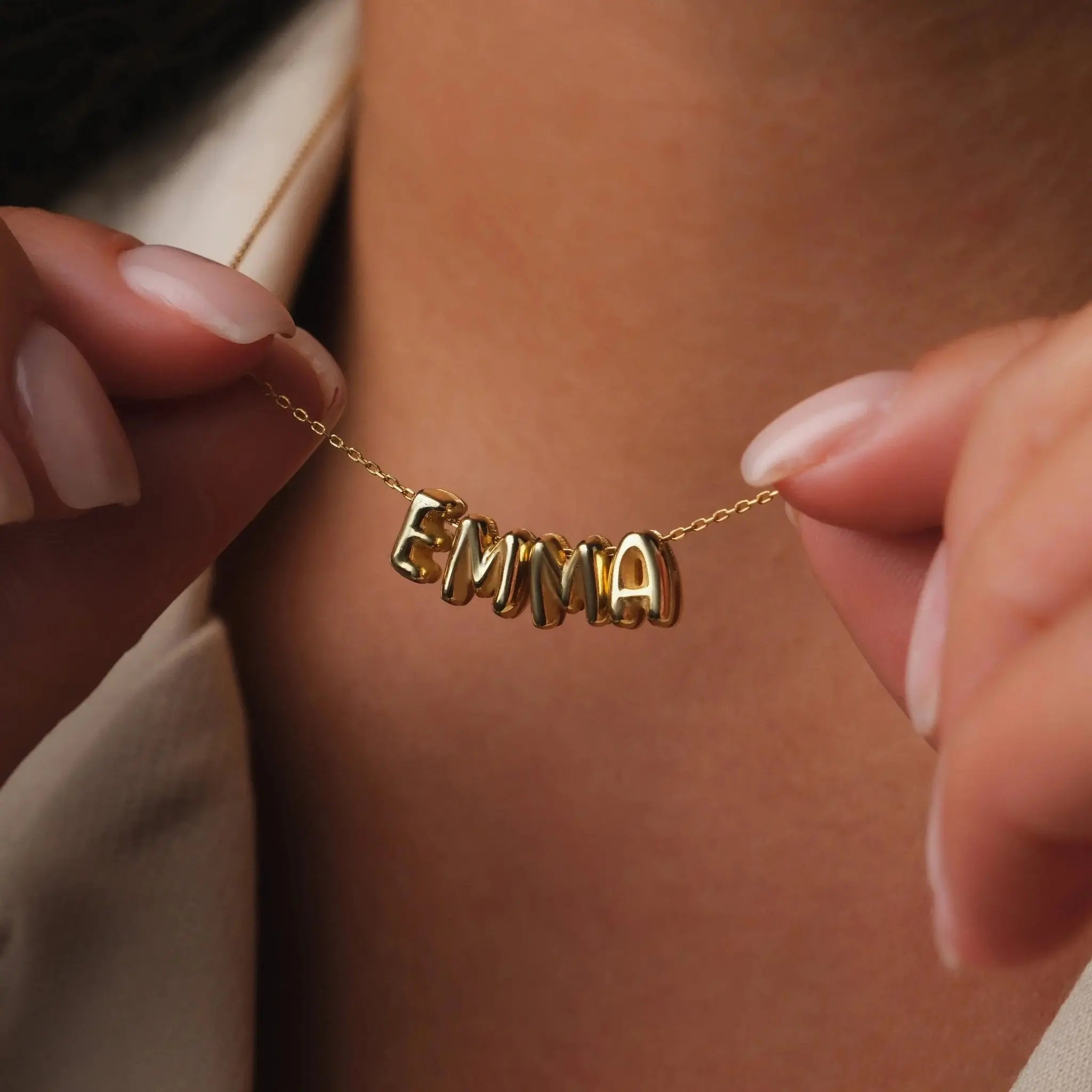 bubble name necklace nowadaysfashion