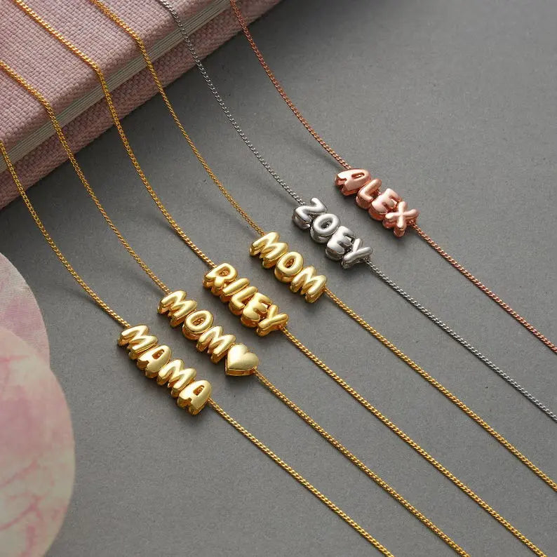 bubble name necklace nowadaysfashion