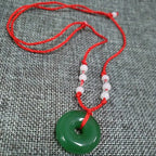 Buddhist Woven Necklace Lotus Guanyin jade Buddha Pendant Long Life Lock Pendant Lucky Necklace nowadaysfashion