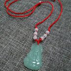 Buddhist Woven Necklace Lotus Guanyin jade Buddha Pendant Long Life Lock Pendant Lucky Necklace nowadaysfashion