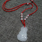 Buddhist Woven Necklace Lotus Guanyin jade Buddha Pendant Long Life Lock Pendant Lucky Necklace nowadaysfashion