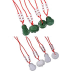 Buddhist Woven Necklace Lotus Guanyin jade Buddha Pendant Long Life Lock Pendant Lucky Necklace nowadaysfashion