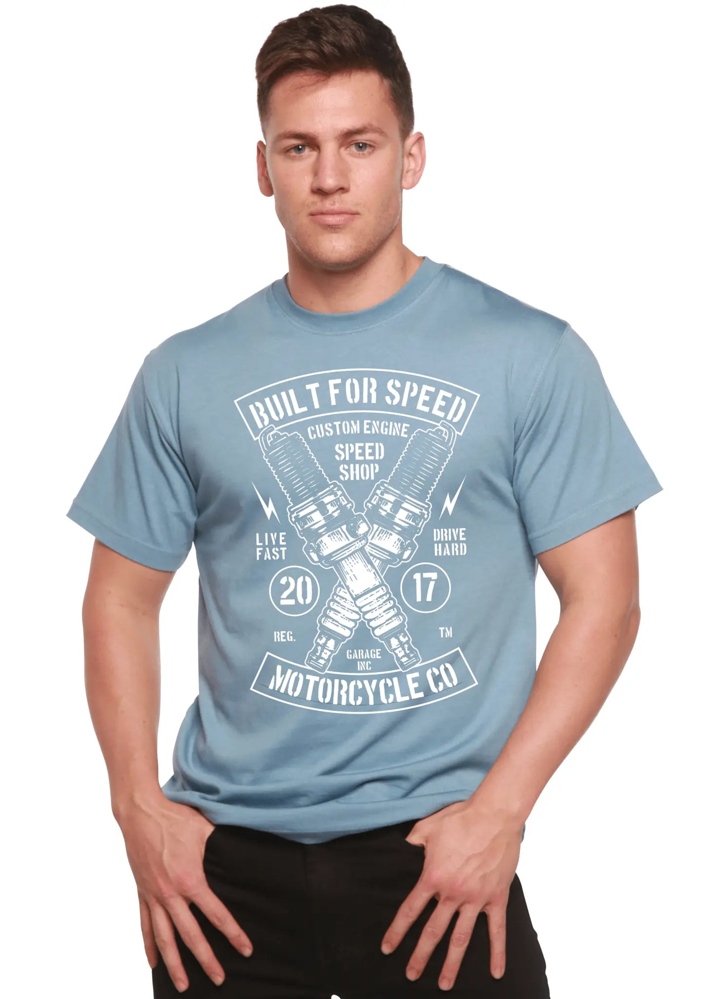 Built For Speed Men's Bamboo Viscose/Organic Cotton Short Sleeve Graphic T-Shirt - Blade & Thread