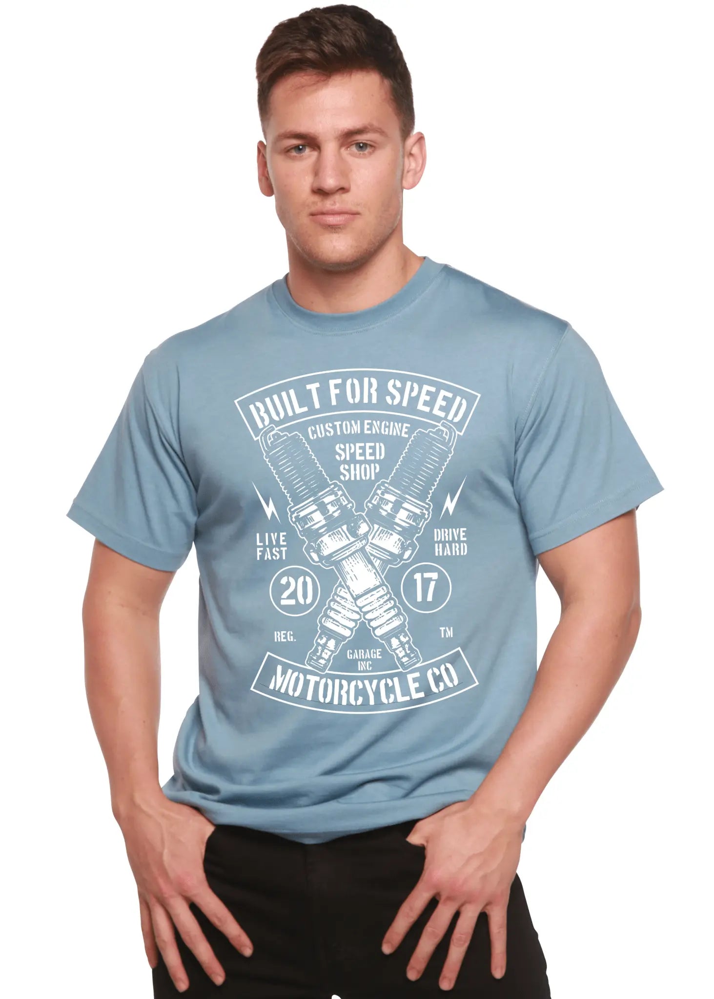 Built For Speed Men's Bamboo Viscose/Organic Cotton Short Sleeve Graphic T-Shirt - Blade & Thread