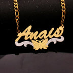 butterfly dove 3D Double Plate Custom Nameplate Necklace Personalized Name Necklace nowadaysfashion