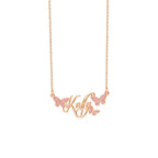 Butterfly Full Diamond Customized Name Necklace nowadaysfashion