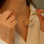 Butterfly Full Diamond Customized Name Necklace nowadaysfashion