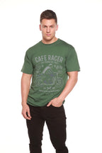 Cafe Racer Men's Bamboo Viscose/Organic Cotton Short Sleeve Graphic T-Shirt Spun Bamboo