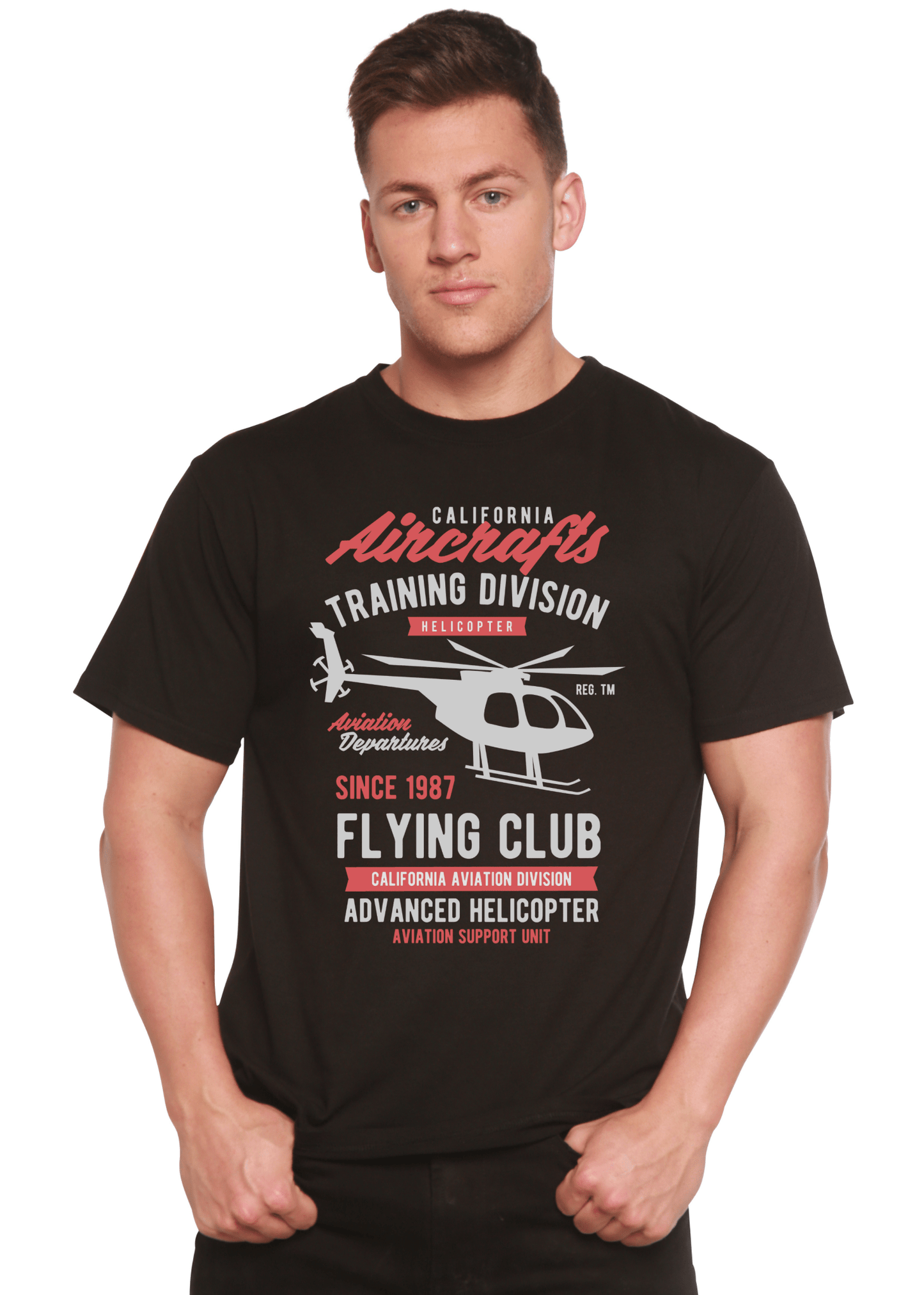 California Aircraft Men's Bamboo Viscose/Organic Cotton Short Sleeve Graphic T-Shirt - Blade & Thread