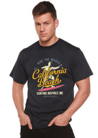 California Beach Men's Bamboo Viscose/Organic Cotton Short Sleeve Graphic T-Shirt Spun Bamboo