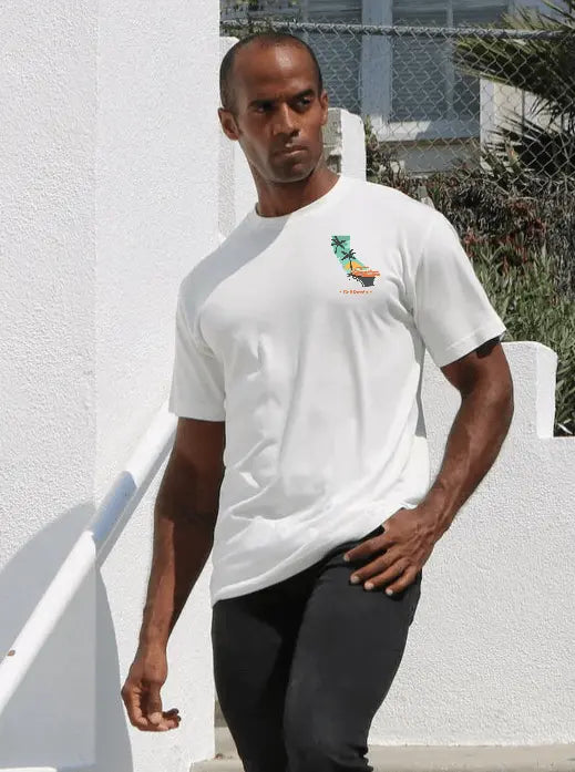 California Men's Bamboo Short Sleeve Graphic T-Shirt Spun Bamboo