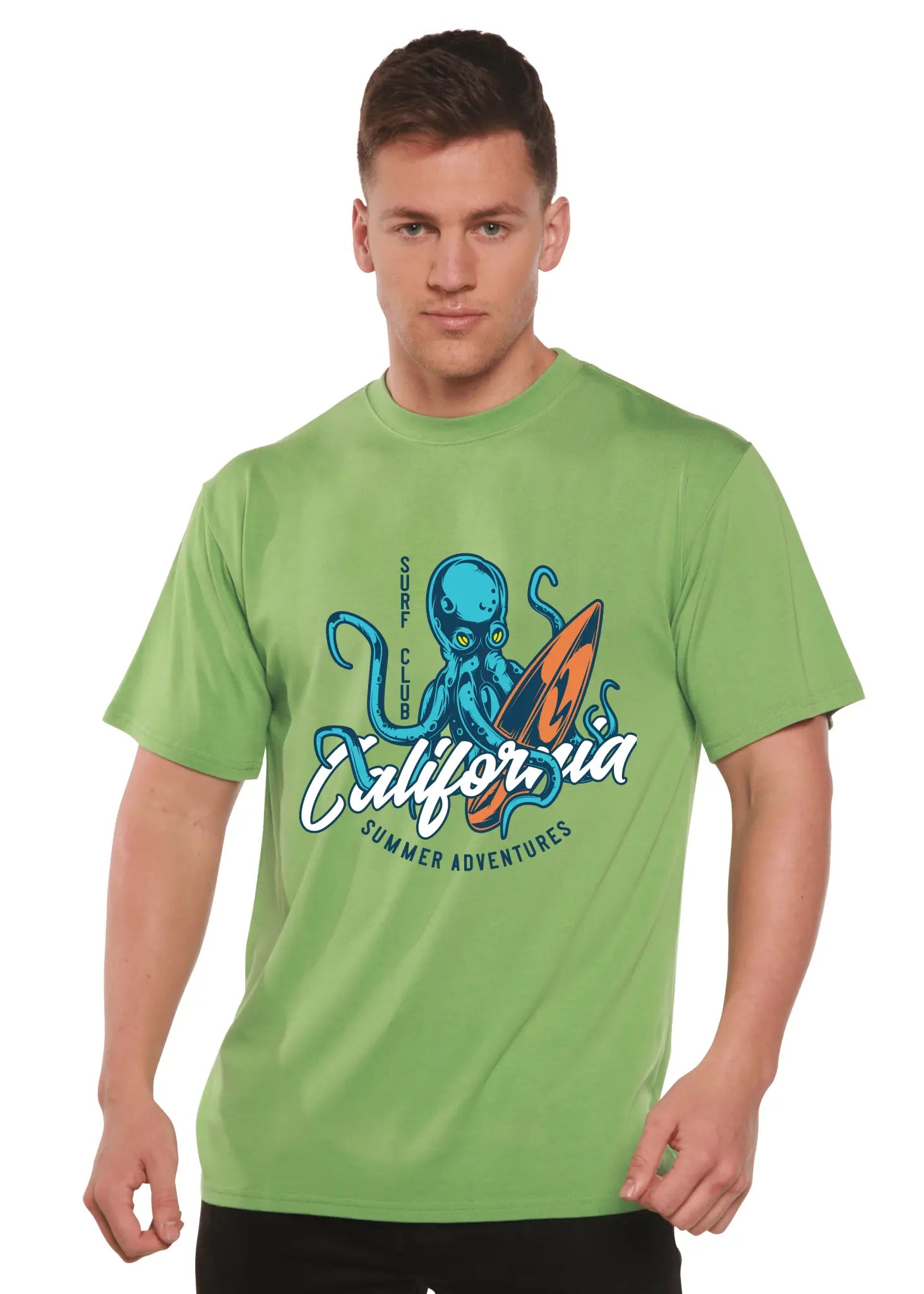 California Summer Adventures Men's Bamboo Viscose/Organic Cotton Short Sleeve Graphic T-Shirt - Blade & Thread