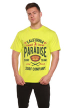 California Summer Surfing Men's Bamboo Viscose/Organic Cotton Short Sleeve Graphic T-Shirt Spun Bamboo