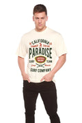 California Summer Surfing Men's Bamboo Viscose/Organic Cotton Short Sleeve Graphic T-Shirt Spun Bamboo