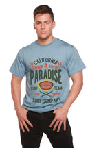 California Summer Surfing Men's Bamboo Viscose/Organic Cotton Short Sleeve Graphic T-Shirt Spun Bamboo